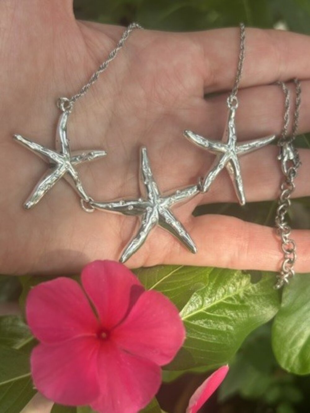 🏖️BRIGHTON “Starfish” Swarovski Crystal Reversable Silver Pendant Necklace
